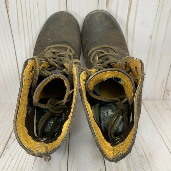 Frye Sabrina 6G Lace-up Oiled Suede Boots Womens Size 8 Lace Up Heeled Bootie - Picture 6 of 10